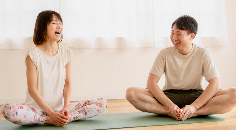 ストレッチの様子